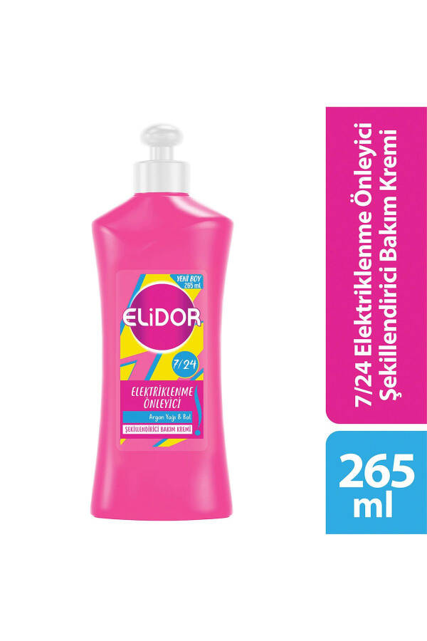 7 24 Şekillendirici Saç Bakım Kremi Elektriklenme Önleyici Argan Yağı Bal 265 ml - 8