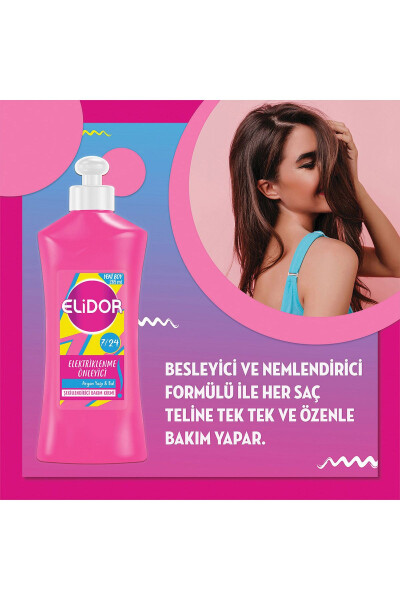 7 24 Şekillendirici Saç Bakım Kremi Elektriklenme Önleyici Argan Yağı Bal 265 ml - 11