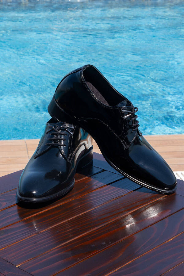 7/ 9 Cm Height Increasing Hidden Heel Handmade Accessory Oxford Patent Leather Men's Shoes Groom Shoes - 7