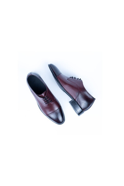 7/ 9 Cm Height Increasing Hidden Heel Handmade Burgundy Oxford Shoes Groom Shoes - 7