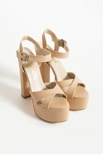 7-9600 16cm Thick Heel Bridal Shoes - 2