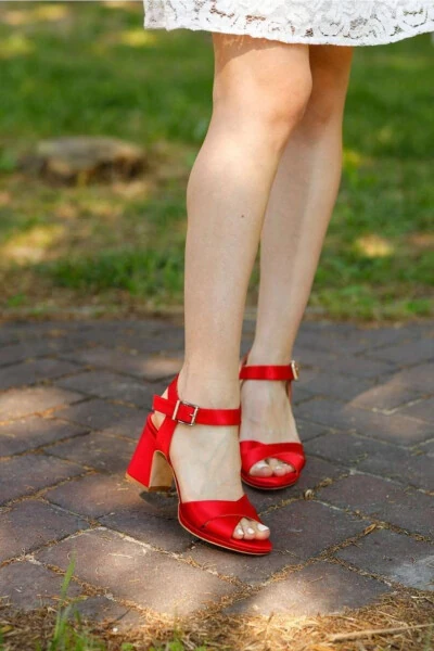 7 Cm Mother of Pearl Satin Bridal Shoes Running Guaranteed - 8