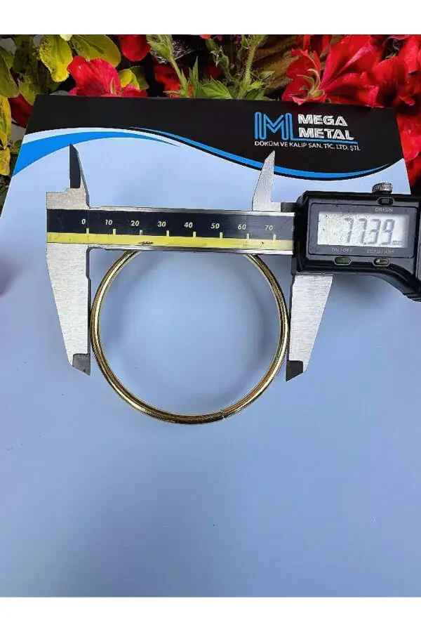 7 Cm Round Ring Gold Color 25 Pcs. Wedding Favor Decoration - 16