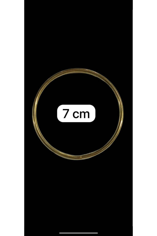 7 Cm Yuvarlak Halka Gold Renk 25 Ad. Nikah Şekeri Süsü - 13