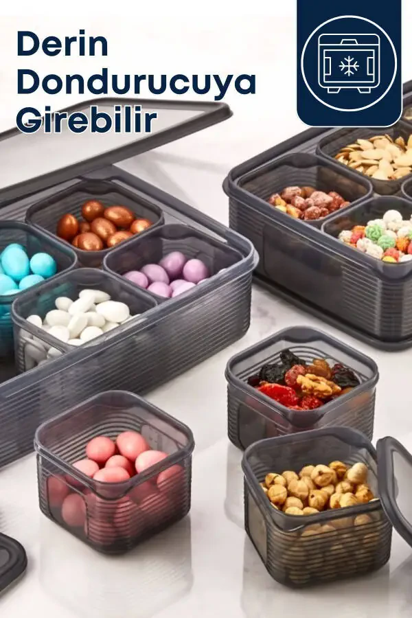 7 Piece Airtight Leakproof Storage Container - Breakfast Picnic Set Smoked - Freezer and Microwave - 4