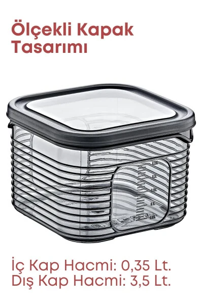 7 Piece Airtight Leakproof Storage Container - Breakfast Picnic Set Smoked - Freezer and Microwave - 5