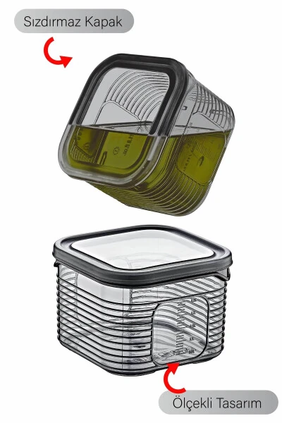 7 Piece Airtight Leakproof Storage Container - Breakfast Picnic Set Smoked - Freezer and Microwave - 17