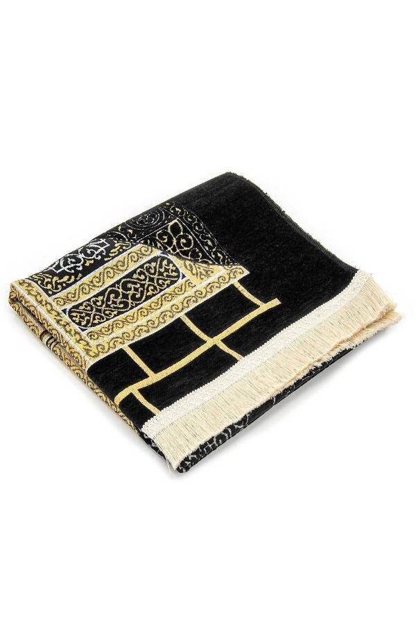 7-sonli Ultra Plus qora Ka'ba naqshli jamoat gilami - 6