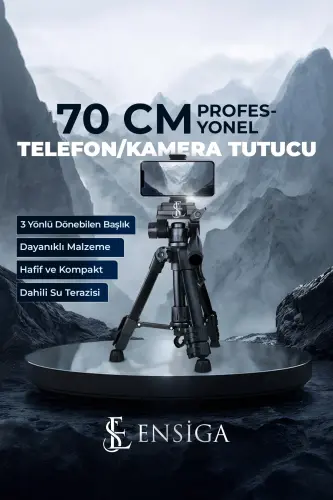 70 CM Profesyonel Telefon Kamera Tutucu Çantalı Tripod, Su Terazili 3 Ayaklı Tripod-610 - 2