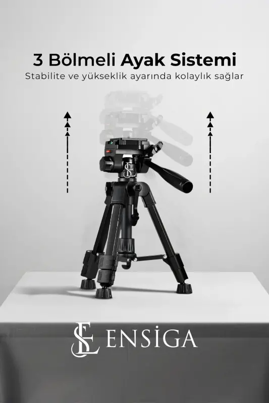 70 CM Profesyonel Telefon Kamera Tutucu Çantalı Tripod, Su Terazili 3 Ayaklı Tripod-610 - 7