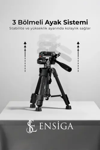 70 SM Professional Telefon Kamera Tutuc Çantalı Tripod, Su Terazili 3 Ayaklı Tripod-610 - 7