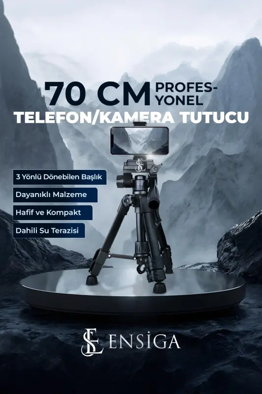 70 SM Professional Telefon Kamera Tutuc Çantalı Tripod, Su Terazili 3 Ayaklı Tripod-610 - 2