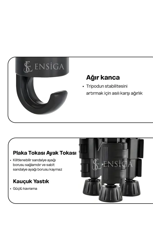 70 SM Professional Telefon Kamera Tutuc Çantalı Tripod, Su Terazili 3 Ayaklı Tripod-610 - 4