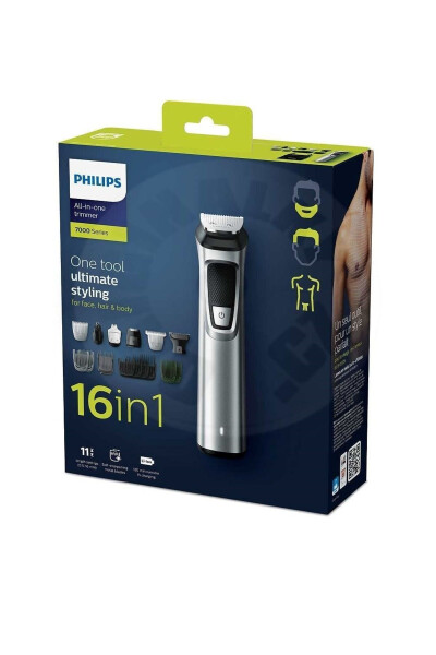7000 Series 16 ta 1 Soch, Yuz va Tana Tozalash To'plami Nam va Quruq Foydalanish - PHILIPS