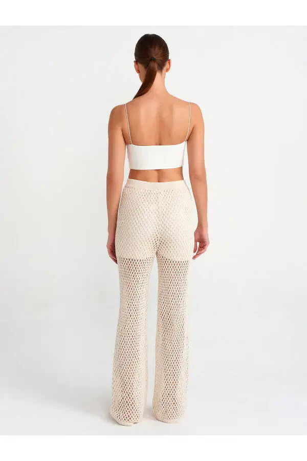 70159 Ajurli Astarli Triko Shimim - Ekru - 18