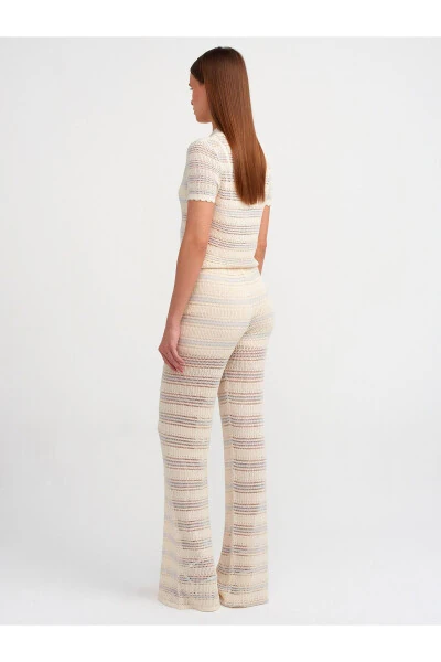 70162 Lace Knit Pants - Natural - 14