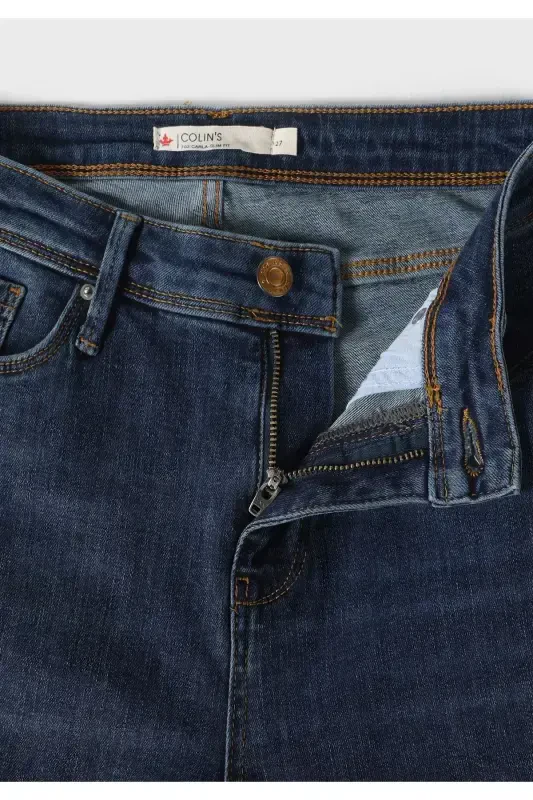 703 Carla Mid Rise Slim Fit Straight Leg Blue Women's Trousers - 7