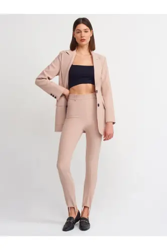 70311 High Waist Trousers - Beige 