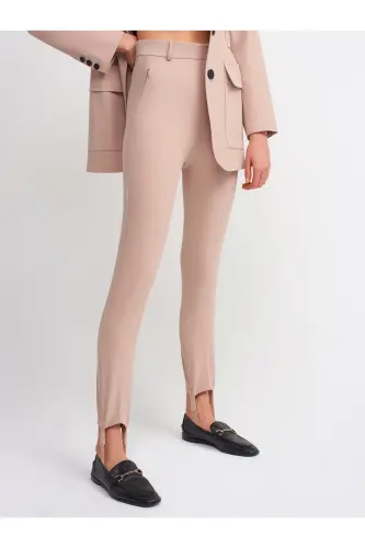 70311 High Waist Trousers - Beige - 3