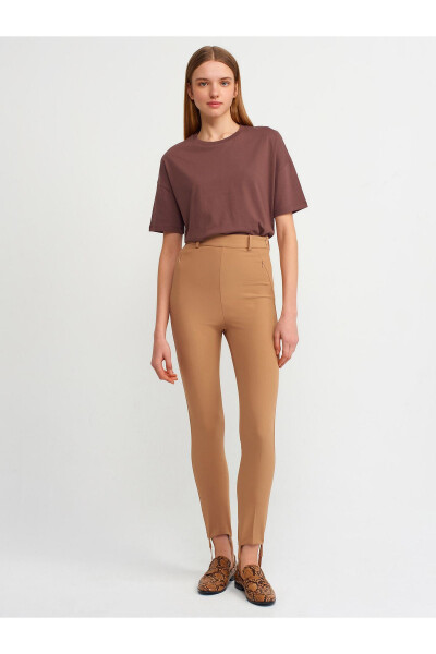 70311 High Waist Trousers - Camel - 1
