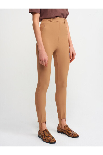 70311 Yüksek Bel Pantolon-camel-Camel - 15