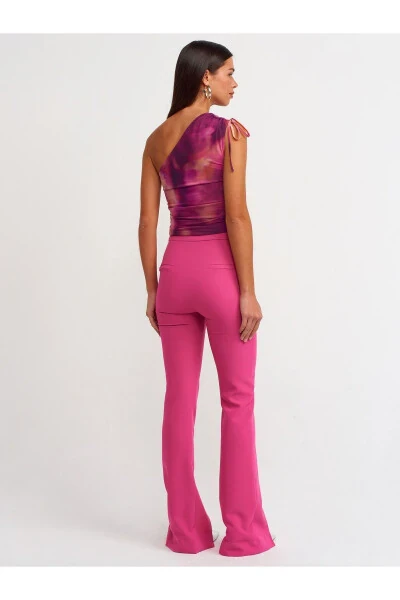 70318 Ripped Detail Pants - Fuchsia - DILVIN (1)