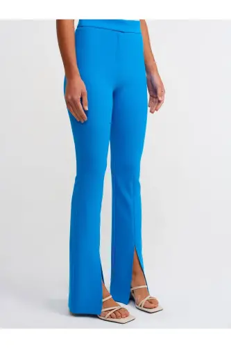 70318 Slit Detailed Trousers-sax-Sax - 3
