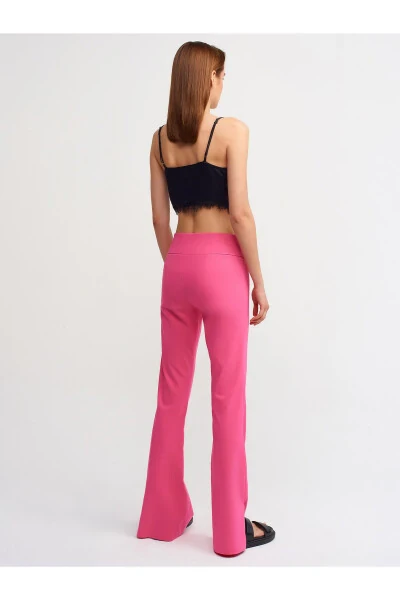 70327 Lightweight Spanish Wide Leg Trousers-sugar P. - DILVIN (1)