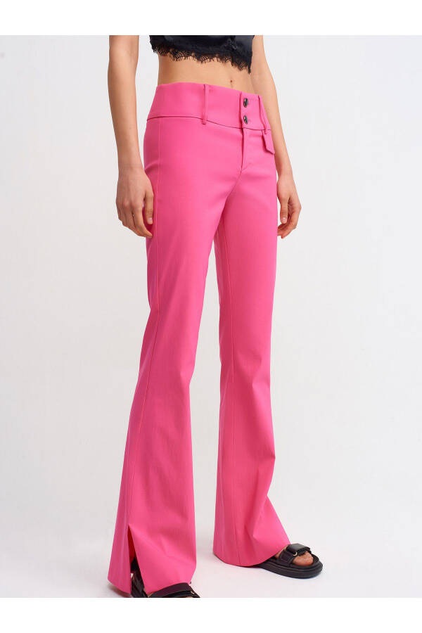 70327 Lightweight Spanish Wide Leg Trousers-sugar P. - 4