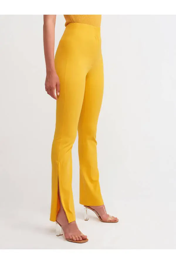 70339 Buckle Detail Trousers - Orange - 6