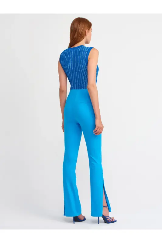 70339 Staple Detailed Trousers-sax-Sax - 4