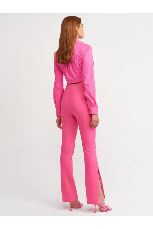 70339 Agraf Detayli Pantolon-pembe-Pembe - 3