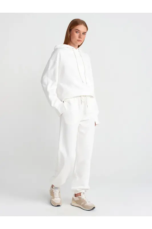70458 Basic Jogger Pants-ecru-Ecru - 1