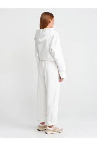 70458 Basic Jogger Pants-ecru-Ecru - 2