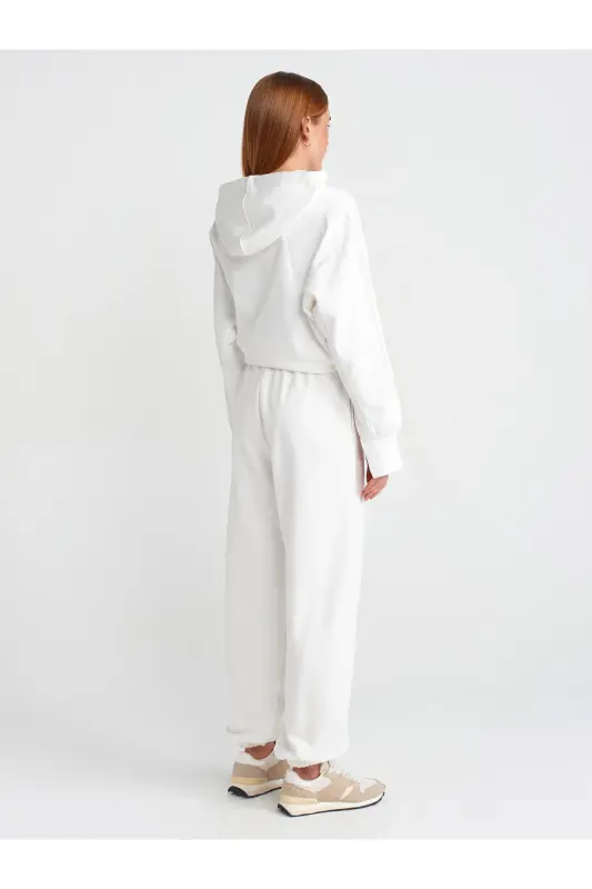 70458 Basic Jogger Pants-ecru-Ecru - 2