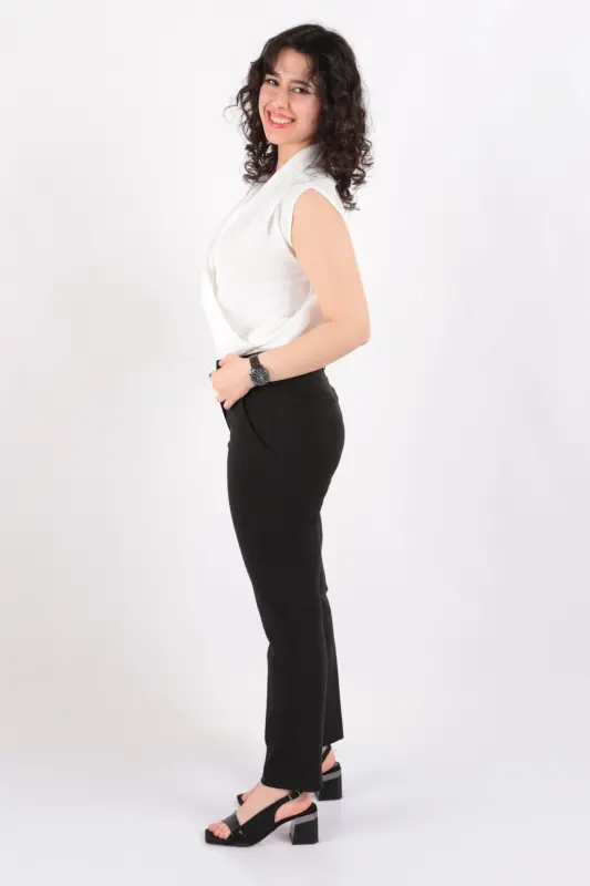70469 Kadın Pantolon - SİYAH - 2