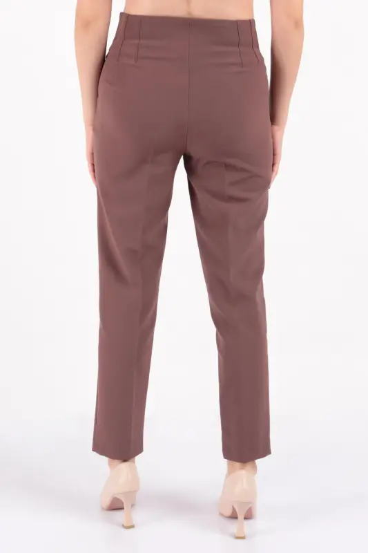 70609 Kadın Pantolon-KAHVE - 4