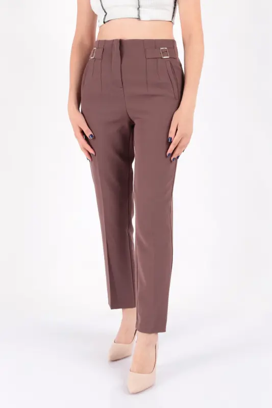 70609 Kadın Pantolon - KAHVE - AYHAN