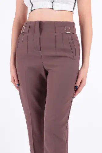 70609 Kadın Pantolon - KAHVE - 5