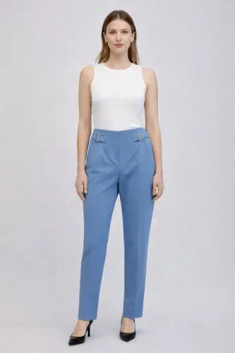 70609 Kadın Pantolon-Mavi - 1