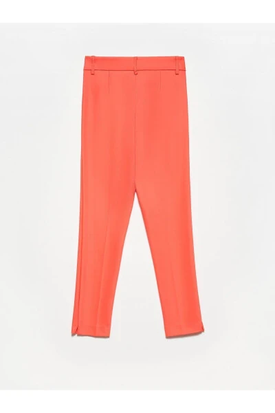 70690 High Waist Classic Trousers - Pomegranate - DILVIN (1)