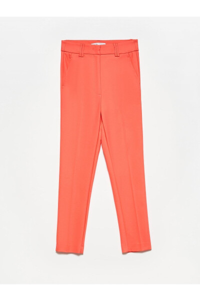 70690 High Waist Classic Trousers - Pomegranate - DILVIN