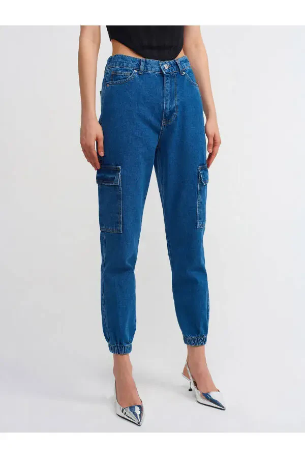 70814 Elastic Waist Jogger Pants - Blue - 3