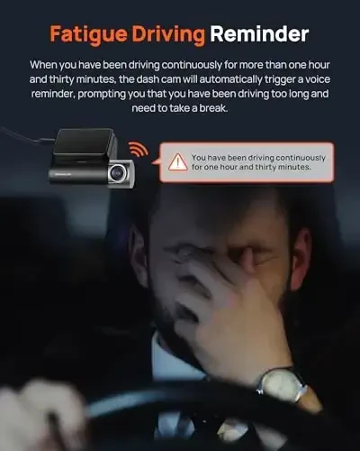 70mai 2.7K Dash Cam Front A500S, 1944P Dash Camera for Cars with Sony IMX335, Dashcam Built-in WiFi GPS, Optional Rear Dashcam, ADAS, 2'' IPS LCD Screen, 24H Parking Mode, WDR, Super Night Vision - 6