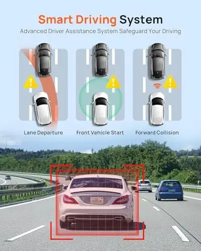 70mai 2.7K Dash Cam Front A500S, 1944P Dash Camera for Cars with Sony IMX335, Dashcam Built-in WiFi GPS, Optional Rear Dashcam, ADAS, 2'' IPS LCD Screen, 24H Parking Mode, WDR, Super Night Vision - 70MAI (1)