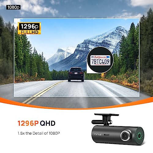 70mai Dash Cam M300, 1296P QHD, Built in WiFi Smart Dash Camera for Cars, 140° Wide-Angle FOV, WDR, Night Vision, iOS/Android Mobile App - 13