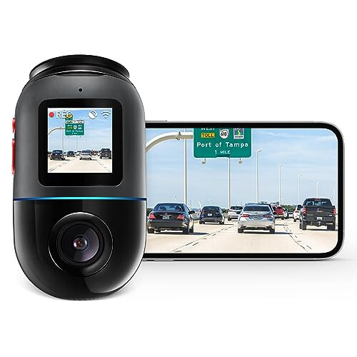 70mai Dash Cam Omni X200, 360° Rotating, Superior Night Vision, ADAS, GPS, Built-in 128GB eMMC Storage, Time-Lapse Recording, 24H Parking Mode, AI Motion Detection, 1080P Full HD, App Control - 1