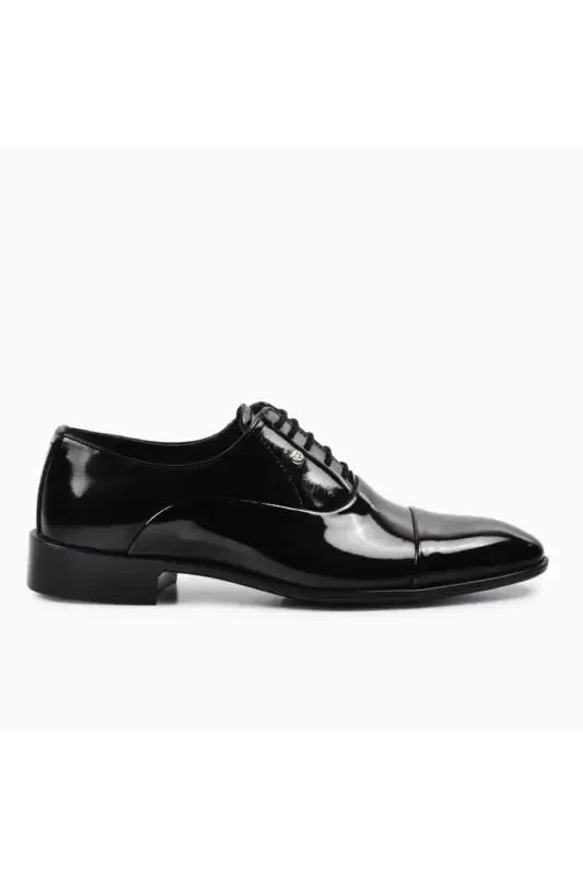 70pc20 Black Patent Leather Men's Classic Shoes - Modazone