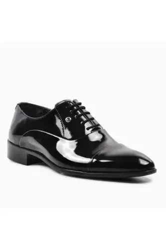 70pc20 Black Patent Leather Men's Classic Shoes - Modazone (1)
