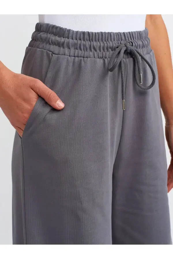 71049 Cotton Wide Leg Pants - Smoke - 16